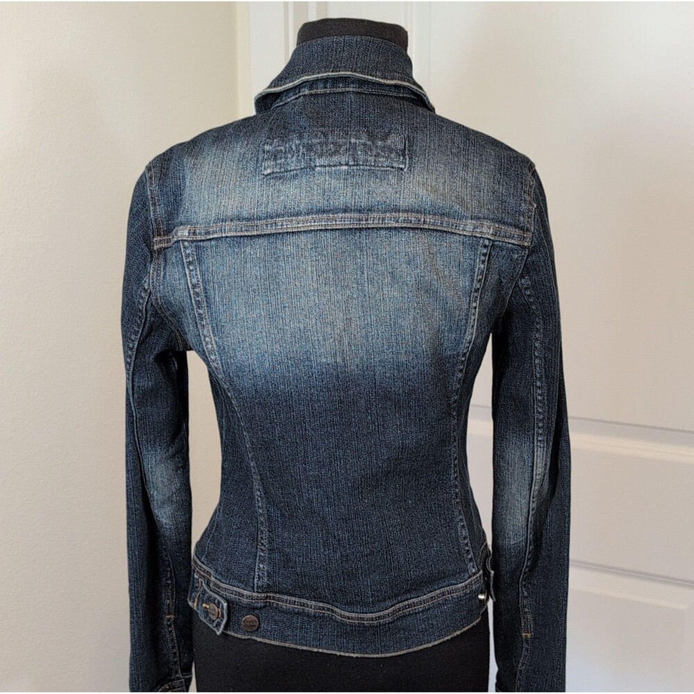 Roots Jeans Women's Blue Cotton Denim Button Front Collared Jacket Size M - Picture 4 of 8